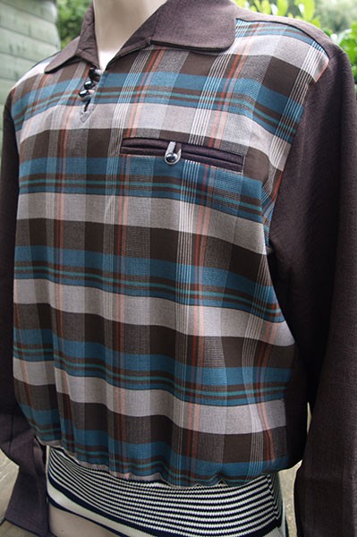 Gaucho Shirt - Brown/Turquoise Check