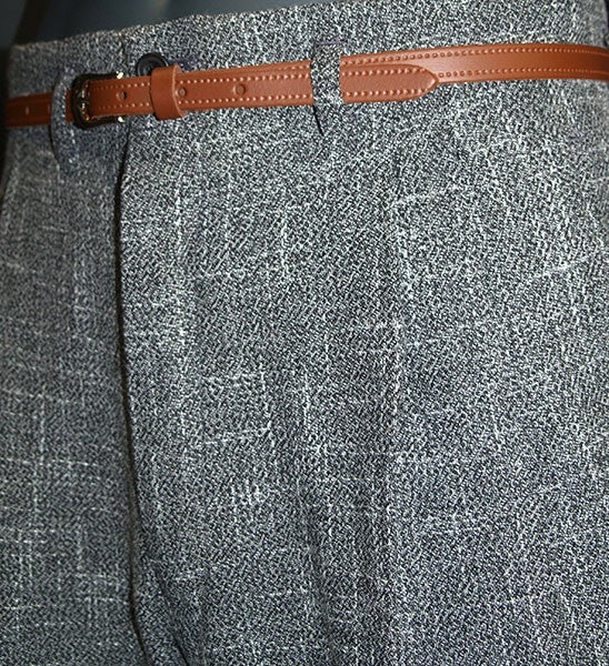 High Waisted Trousers - Grey Fleck