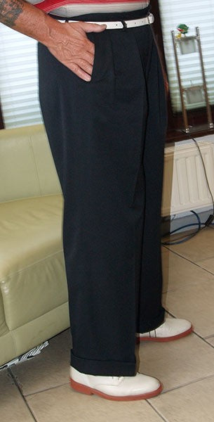 High Waisted Trousers - Black 40Ts