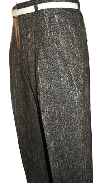 High Waisted Trousers - Black Slate