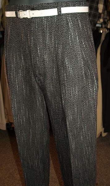 High Waisted Trousers - Black Slate