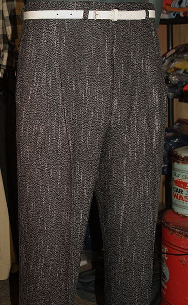 High Waisted Trousers - Black Slate