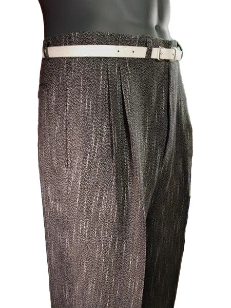 High Waisted Trousers - Black Slate