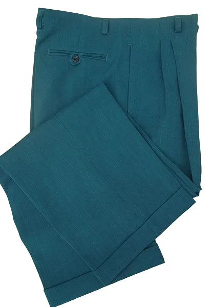 High Waisted Trousers - Bottle Green
