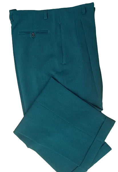 High Waisted Trousers - Bottle Green