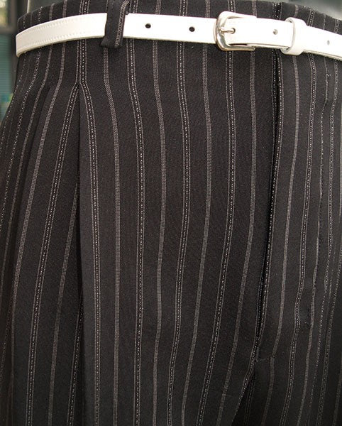 High Waisted Trousers - Double Pinstripe