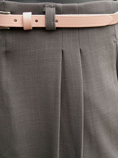 High Waisted Trousers - Dove Grey