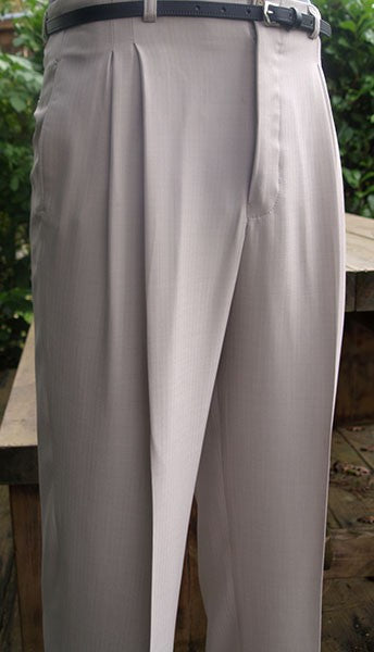High Waisted Trousers - Light Stone