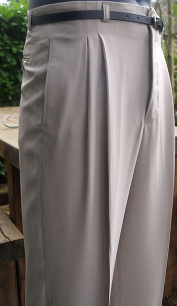 High Waisted Trousers - Light Stone