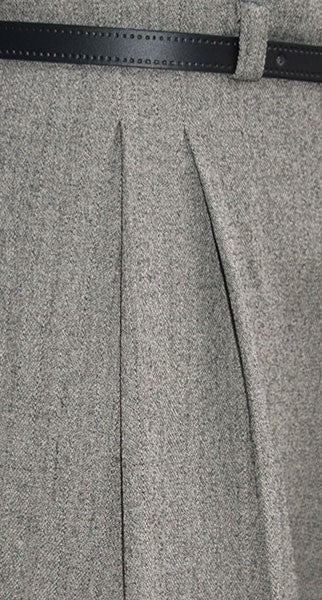 High Waisted Trousers - Oatmeal Speck