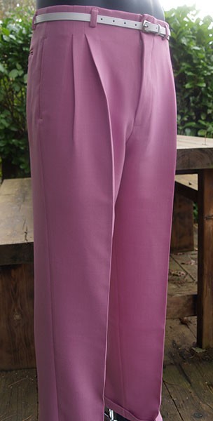 High Waisted Trousers - Pink