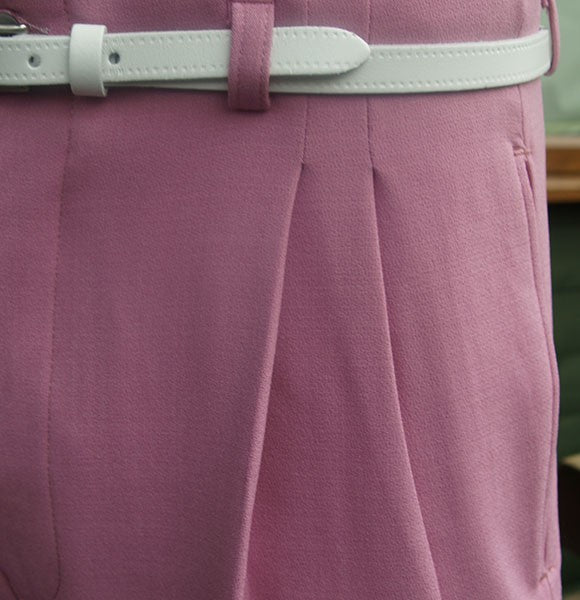 High Waisted Trousers - Pink