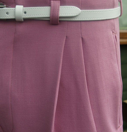 High Waisted Trousers - Pink