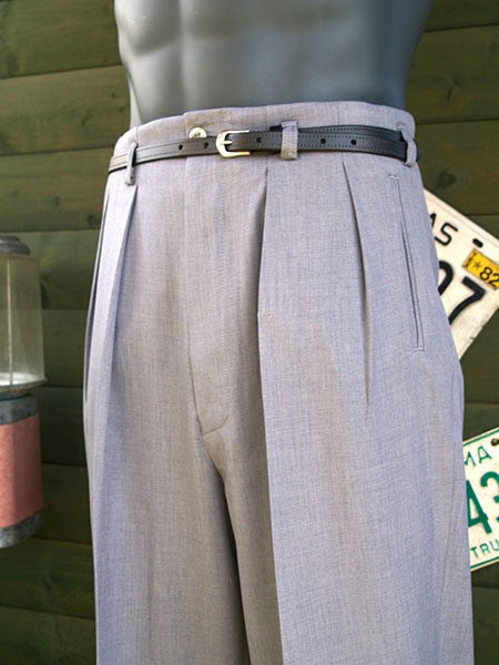 High Waisted Trousers - Silver Grey 40Ts