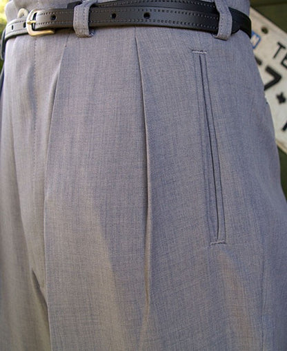 High Waisted Trousers - Silver Grey 40Ts