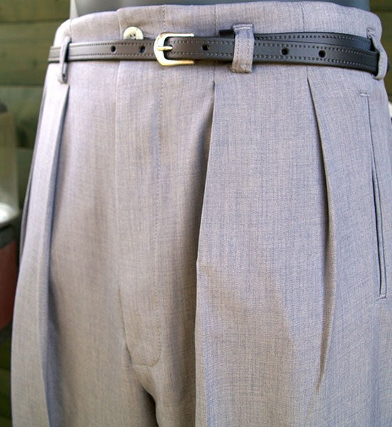 High Waisted Trousers - Silver Grey 40Ts