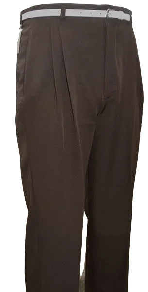 High Waisted Trousers - Dark Brown