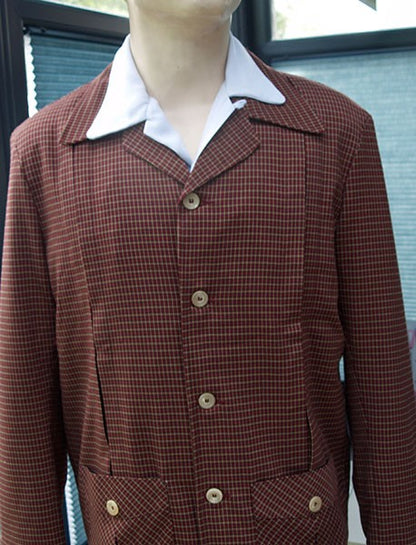 Hollywood Jacket - Dark Red Check