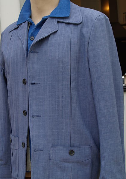 Hollywood Jacket - Powder Blue Seersucker