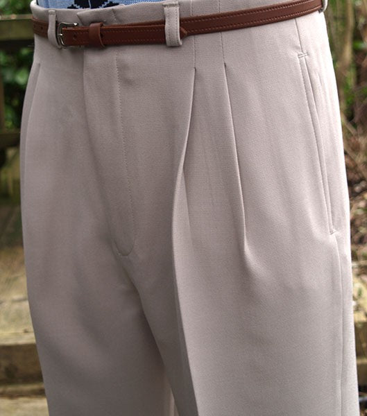 High Waisted Trousers - Ivory Cream