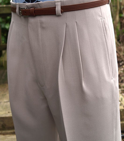 High Waisted Trousers - Ivory Cream