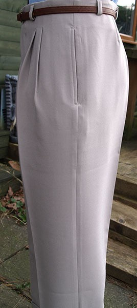 High Waisted Trousers - Ivory Cream