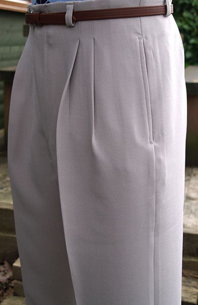 High Waisted Trousers - Ivory Cream