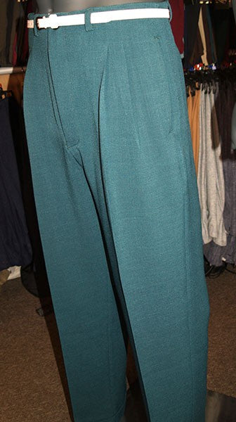 High Waisted Trousers - Jade Green