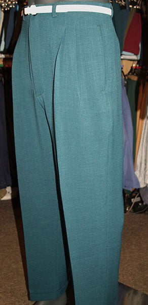 High Waisted Trousers - Jade Green