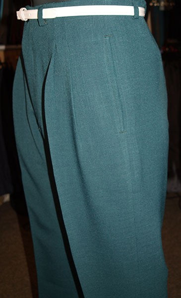 High Waisted Trousers - Jade Green