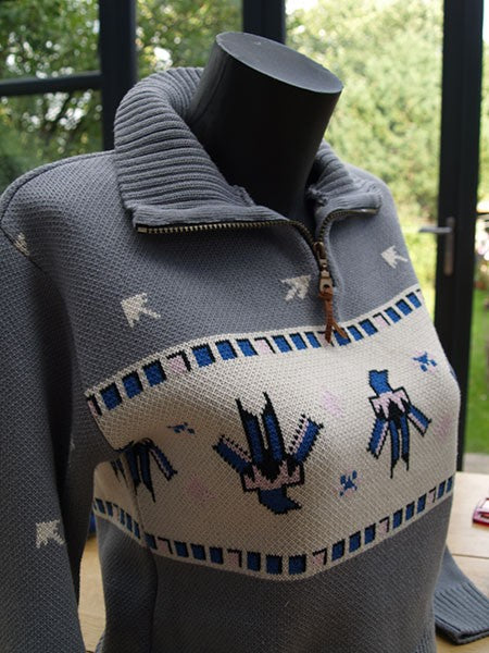 Ladies Thunderbird Zip Pullover - Grey