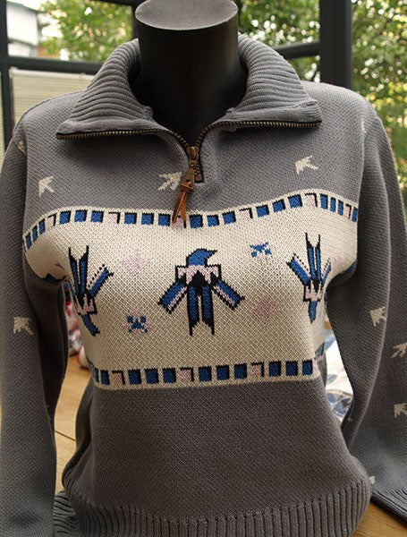 Ladies Thunderbird Zip Pullover - Grey