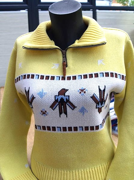 Ladies Thunderbird Zip Pullover - Lemon Yellow