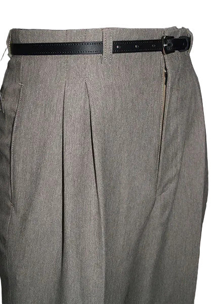 1950s Rockabilly Style Trousers - Lt Beige Tweed