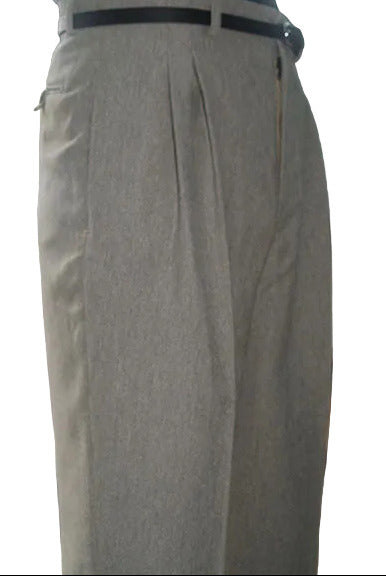1950s Rockabilly Style Trousers - Lt Beige Tweed