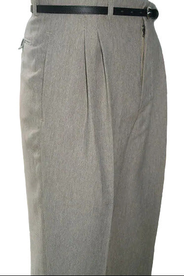1950s Rockabilly Style Trousers - Lt Beige Tweed