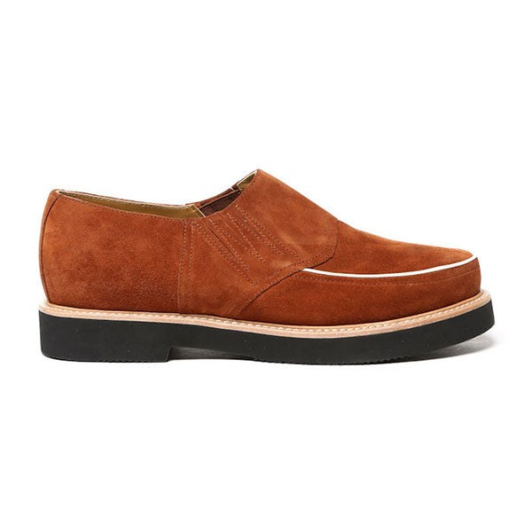 Piped Casual Shoes - Brown Suede