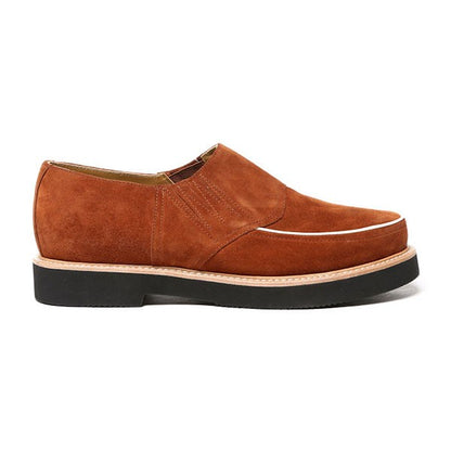 Piped Casual Shoes - Brown Suede