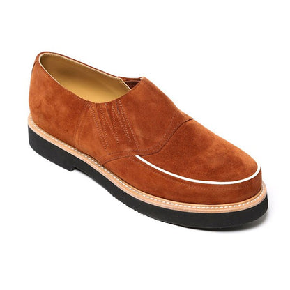 Piped Casual Shoes - Brown Suede