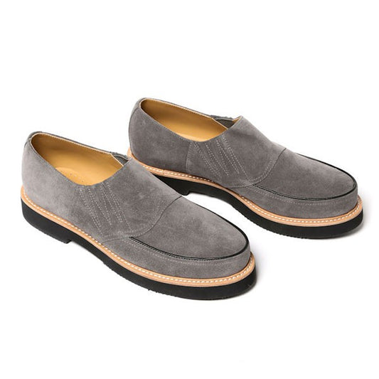 Piped Casual Shoes - Grey Suede