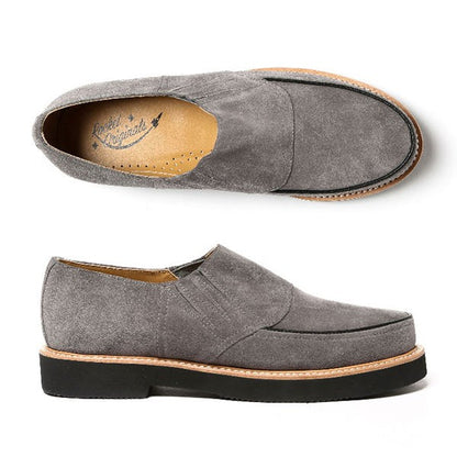 Piped Casual Shoes - Grey Suede