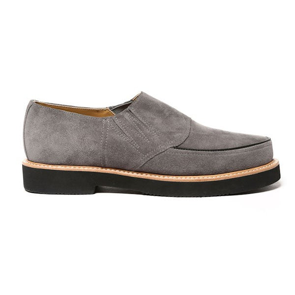 Piped Casual Shoes - Grey Suede