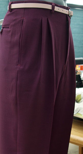 High Waisted Trousers - Plum