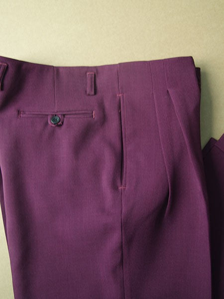 High Waisted Trousers - Plum