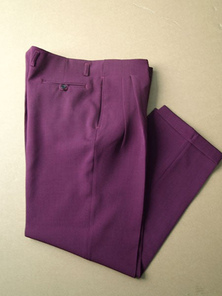 High Waisted Trousers - Plum
