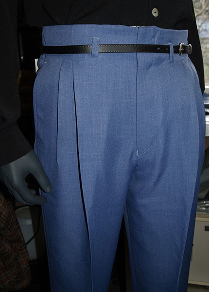High Waisted Trousers - Powder Blue
