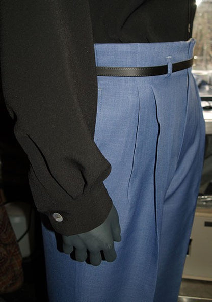 High Waisted Trousers - Powder Blue