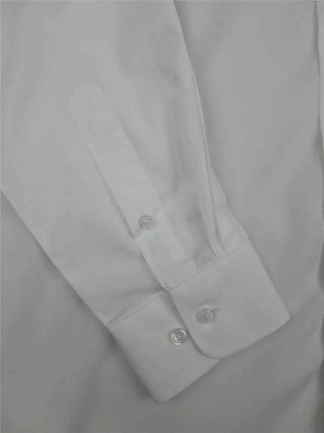 Revival Vintage - Spearpoint Collar Shirt with Barrel Cuff - White