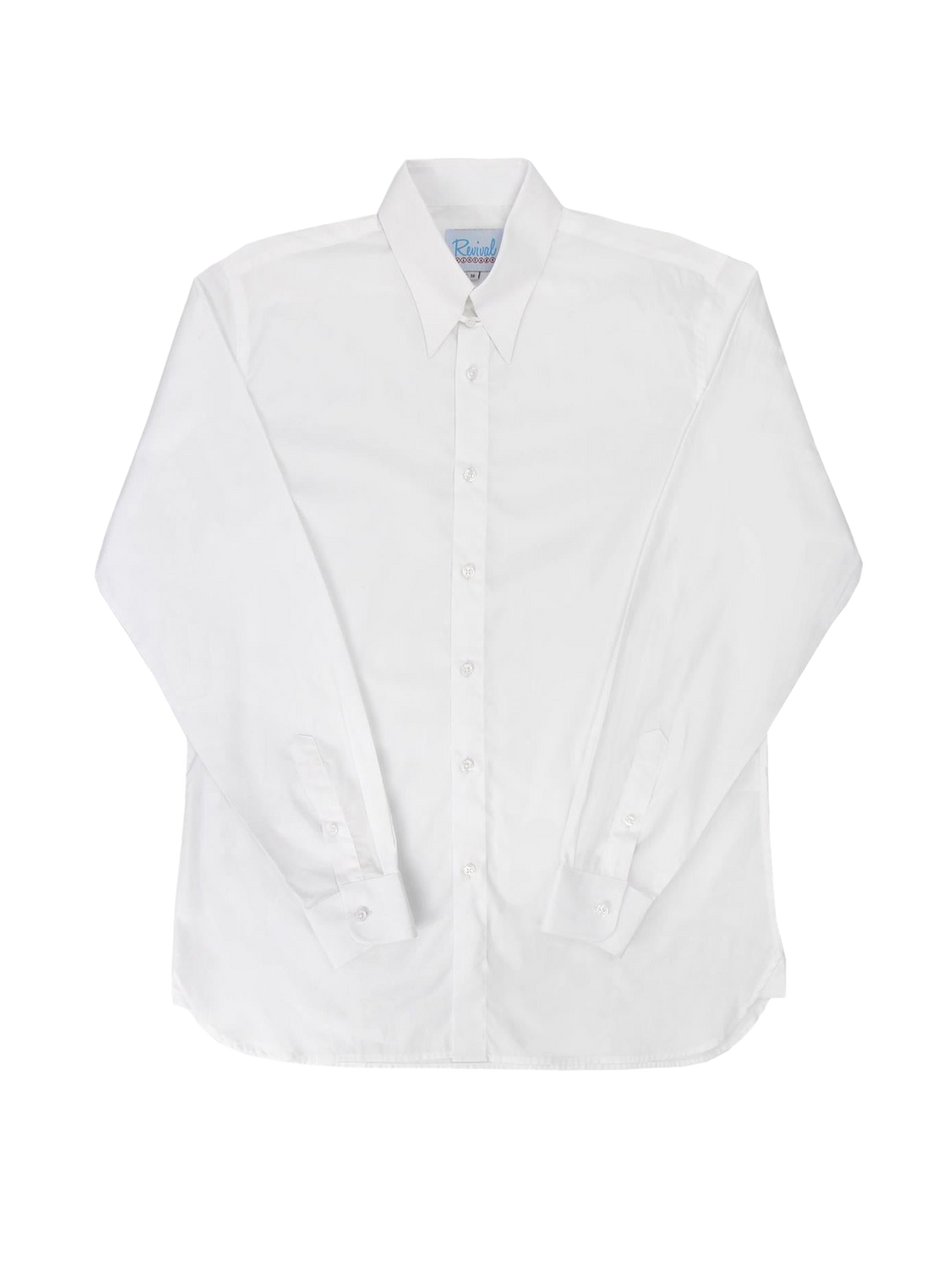 Revival Vintage - Spearpoint Shirt with Tab Collar and Barrel Cuff - White