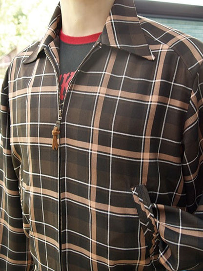 Ricky Jacket - Brown/Black Window Pane Check